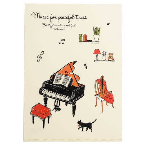 Piano line A4ファイル♪※在庫有りと書いてあっても、お取り寄せ商品は受注後にメーカー注文になります。※☆【音符・小物グッズ−音楽雑貨】【音楽雑貨】 音楽グッズ <br>バレエ発表会 記念品 プレゼントに最適 ♪
