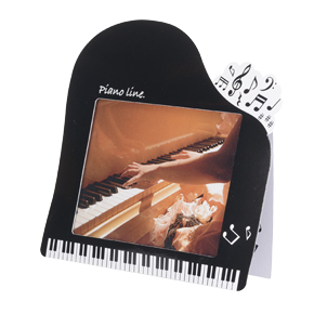 Piano line ペーパーフォトスタンド(L版)♪※在庫有りと書いてあっても、お取り寄せ商品は受注後にメーカー注文になります。※☆【音符・小物グッズ−音楽雑貨】【音楽雑貨】 音楽グッズ <br>バレエ発表会 記念品 プレゼントに最適 ♪