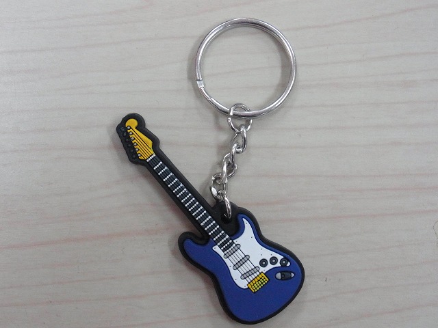 エレキギター ラバーズ キーホルダー 【ブルー】♪【ピアノ発表会記念品に最適♪】