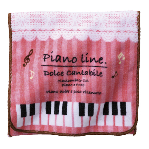 Piano Line ポケットタオル ねこ お取り寄せ商品 音楽雑貨 音符